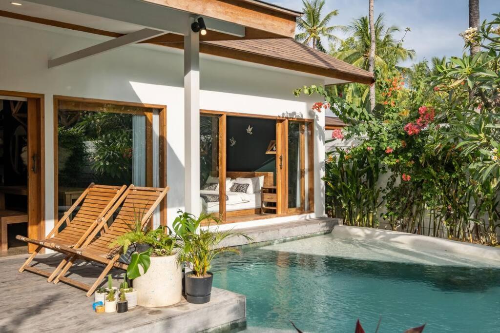 Designer New 3Bdr - Lush Garden+Pool Vila Gili Trawangan Exterior foto